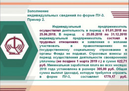 Персонифицированный учет: примеры заполнения индивидуальных сведений по форме ПУ-3. Пример 2