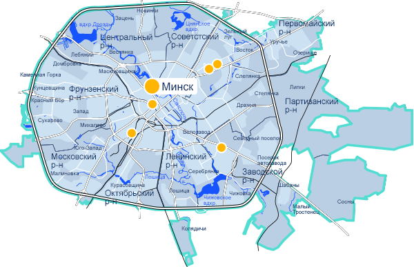 Организация г минск. Первомайский район Минска на карте. Центральный район Минска на карте. Районы Минска на карте. Районы Минска на карте с улицами.